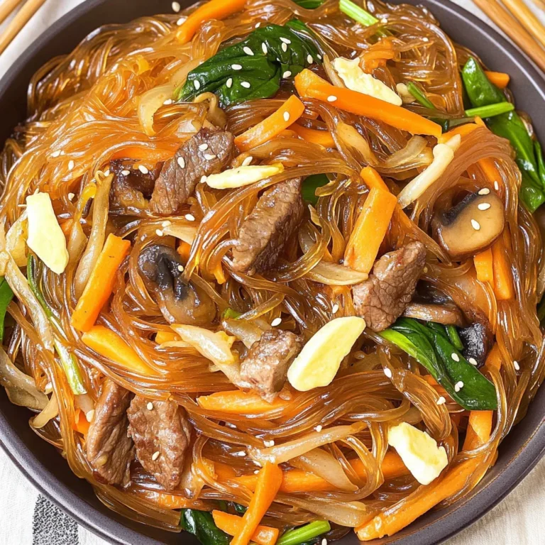 Japchae (Korean Glass Noodle Stir Fry)