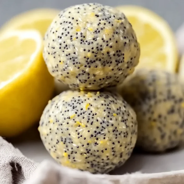 No-Bake Lemon Poppyseed Protein Balls